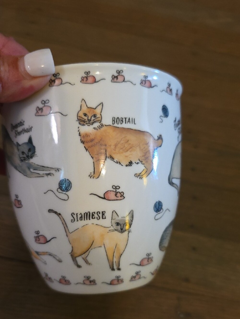 Milly Green-Cat Illustration Ceramic Mug Vintage